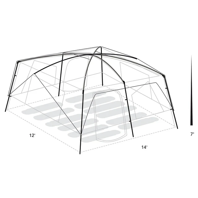 Copper Canyon 12 Person Tent spec diagram