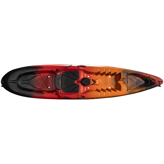 Old Town Ocean Kayak Malibu 11.5 Lava Recreational Kayak - Top Down View