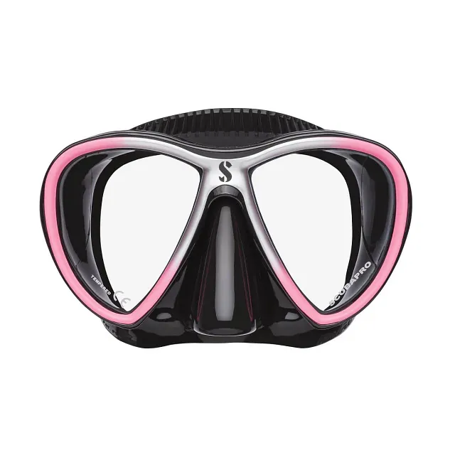 Synergy Twin Trufit Dive Mask, Black/Pink/Silver
