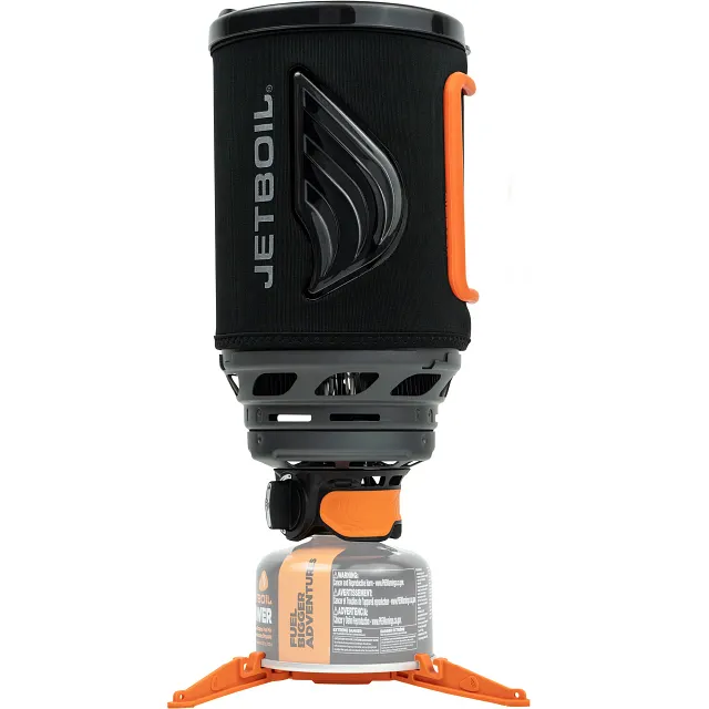 Fully assembled Jetboil Flash 1.8L Fast Boil System with handles folded