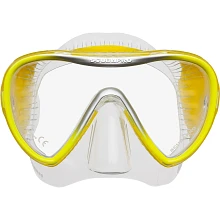 Synergy 2 Trufit Dive Mask, Clear/Yellow-Silver