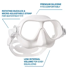 Steel Comp Dive Mask, White