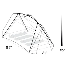 Timberline SQ Outfitter 4 person tent spec diagram