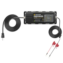 Precision On-Board MK 106 PCL Charger shown with power cord and a connection cord