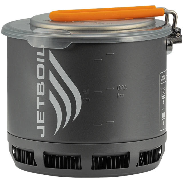 Packed Jetboil Stash with handle folded in