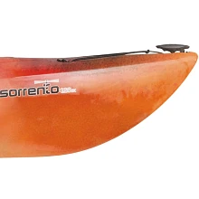 Bow bungees and toggle carry handle on the Old Town Sorrento 126sk kayak