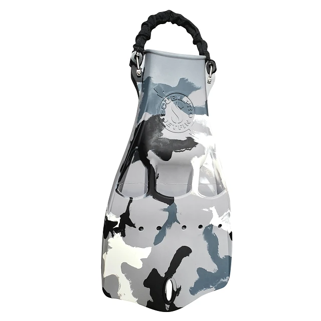 Jet Fin w/ Spring Heel Strap, White Camo