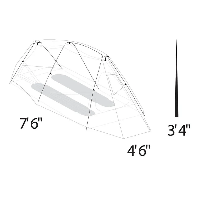 Alpenlite XT 2 Person Tent spec diagram