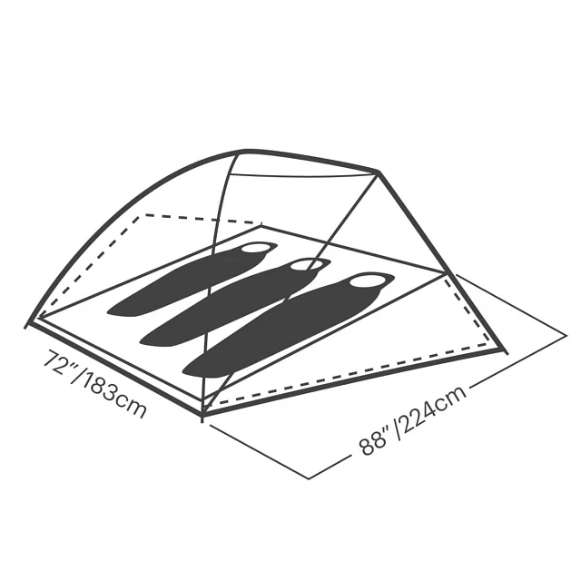 Midori 3 tent spec diagram