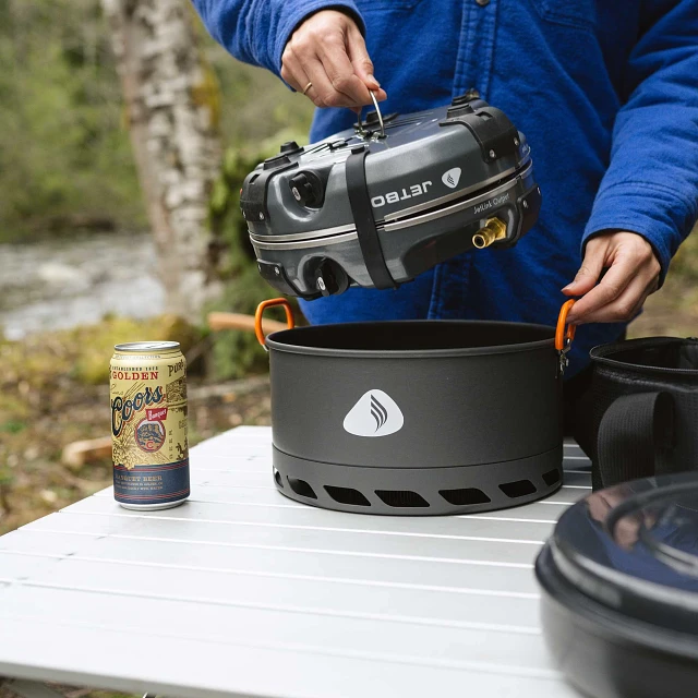 Packing Genesis Basecamp Stove into Cook Pot