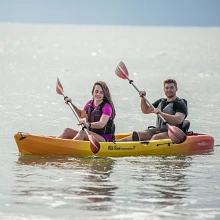 Paddling in the Old Town Ocean Kayak Malibu Two XL kayak