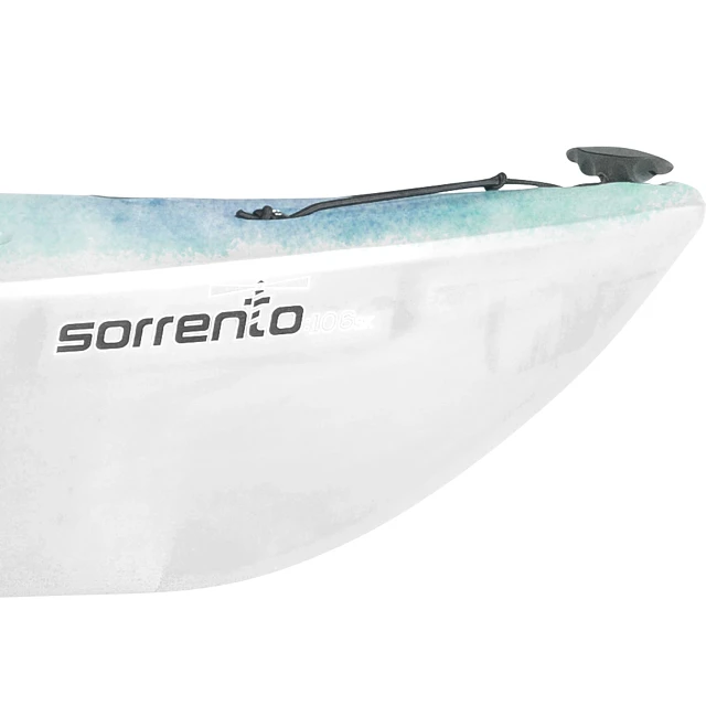 Bow bungees and toggle carry handle on the Old Town Sorrento 106sk kayak