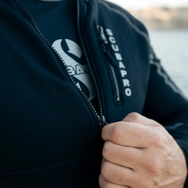 K2 Midweight Top Undergarment, Men - Zipping Up