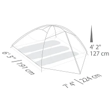 Apex 3XT 3 person tent spec diagram