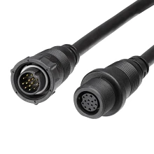 14 pin, 10-foot, transducer extension cable male and female ends