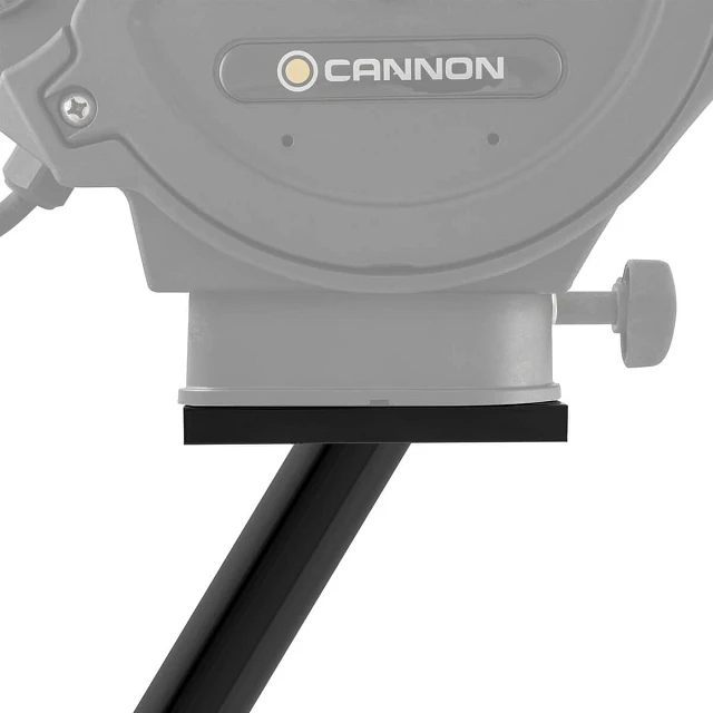Closeup of downrigger mounted directly to a standard gimbal mount
