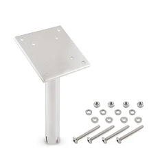 9-in Stainless Steel Gimbal Mount with screws, nuts, and washers for mounting
