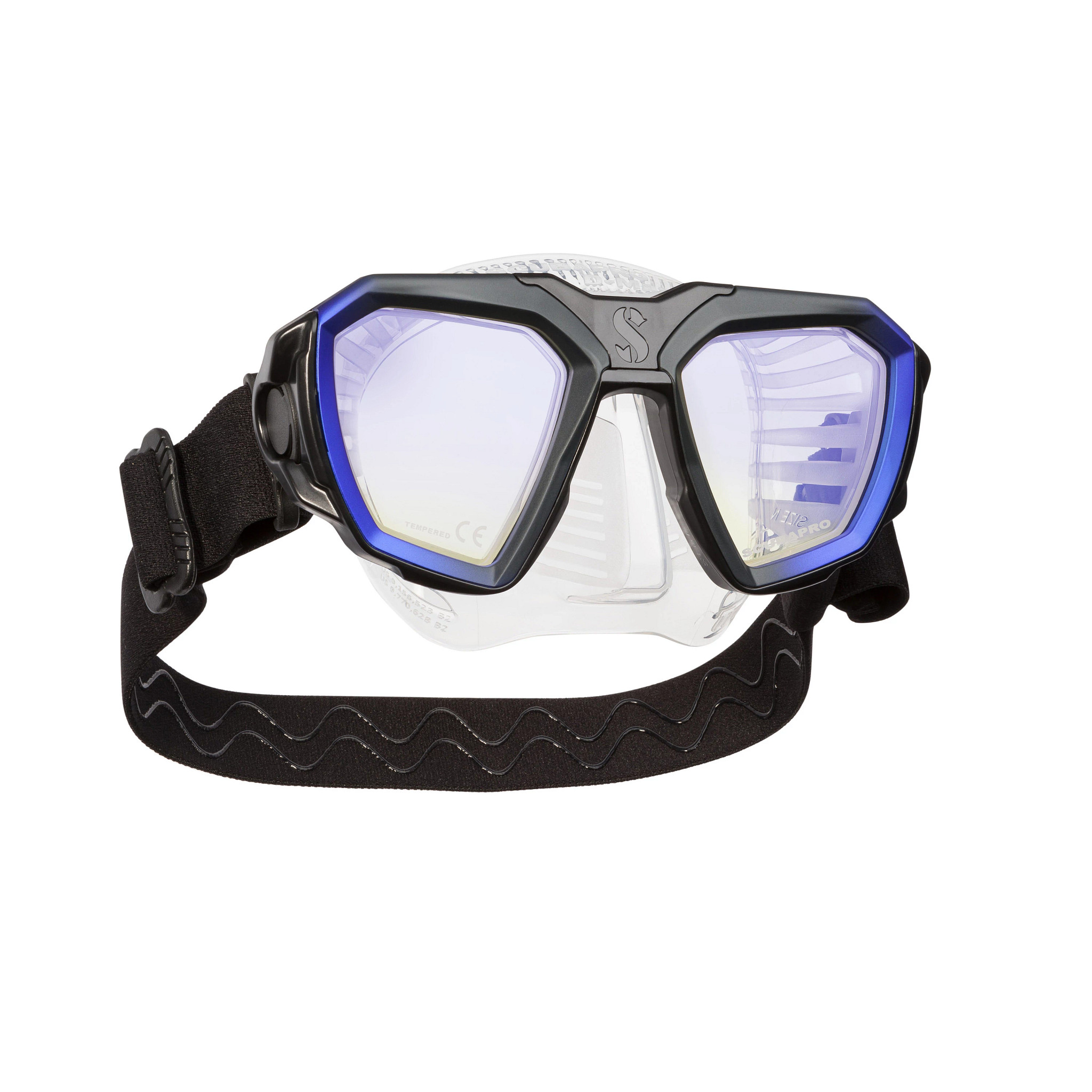 D-Mask, Clear Skirt/Blue Frame, S - SCUBAPRO
