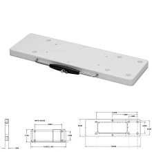 Quick Release Mounting Bracket Saltwater with measurements