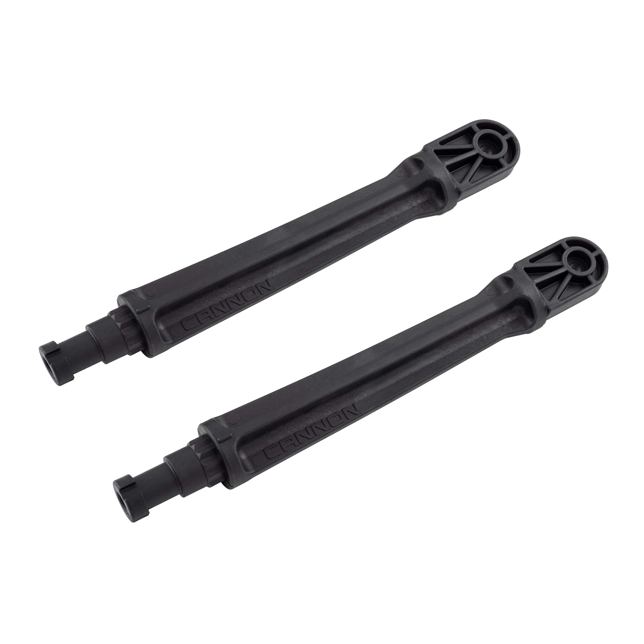 Black composite posts with toothed rod holder ends