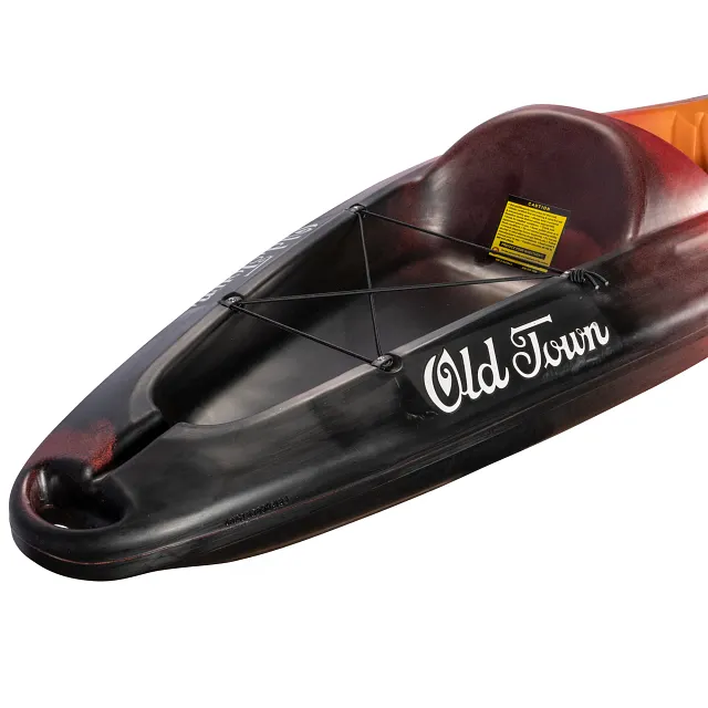 Tankwell with bungee and carry handle on the Old Town Twister kayak