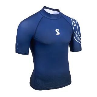 UPF 50 T-Flex Rash Guard, Short Sleeve, Men, Navy