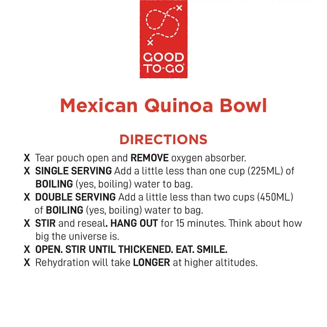 Good To-Go Mexican Quinoa Bowl Directions