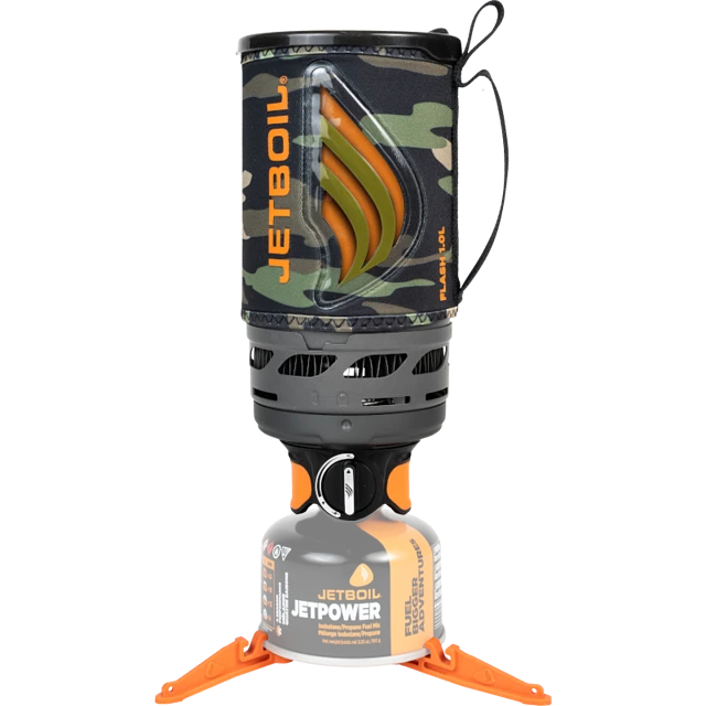 Fully Assembled Jetboil Flash 1.0L Dark Camo Fast Boil System with Ready Heat Indicator