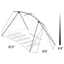 Timberline SQ Outfitter 6 person tent spec diagram