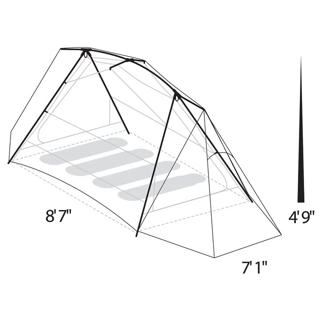 Timberline SQ 4XT tent spec diagram
