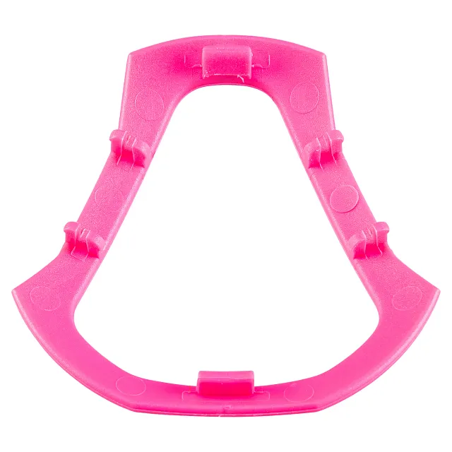 Achteraanzicht van een roze C370‑kleurframe‑accessoire op een witte achtergrond.