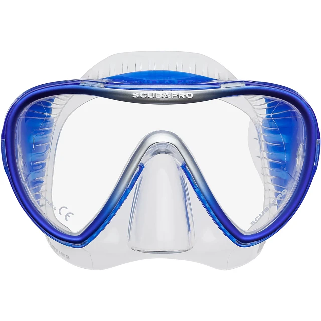 Synergy 2 Trufit Dive Mask, Clear/Blue-Silver