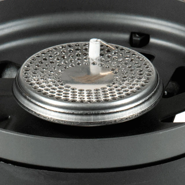 Closeup of burner on Jetboil Flash Burner Assembly