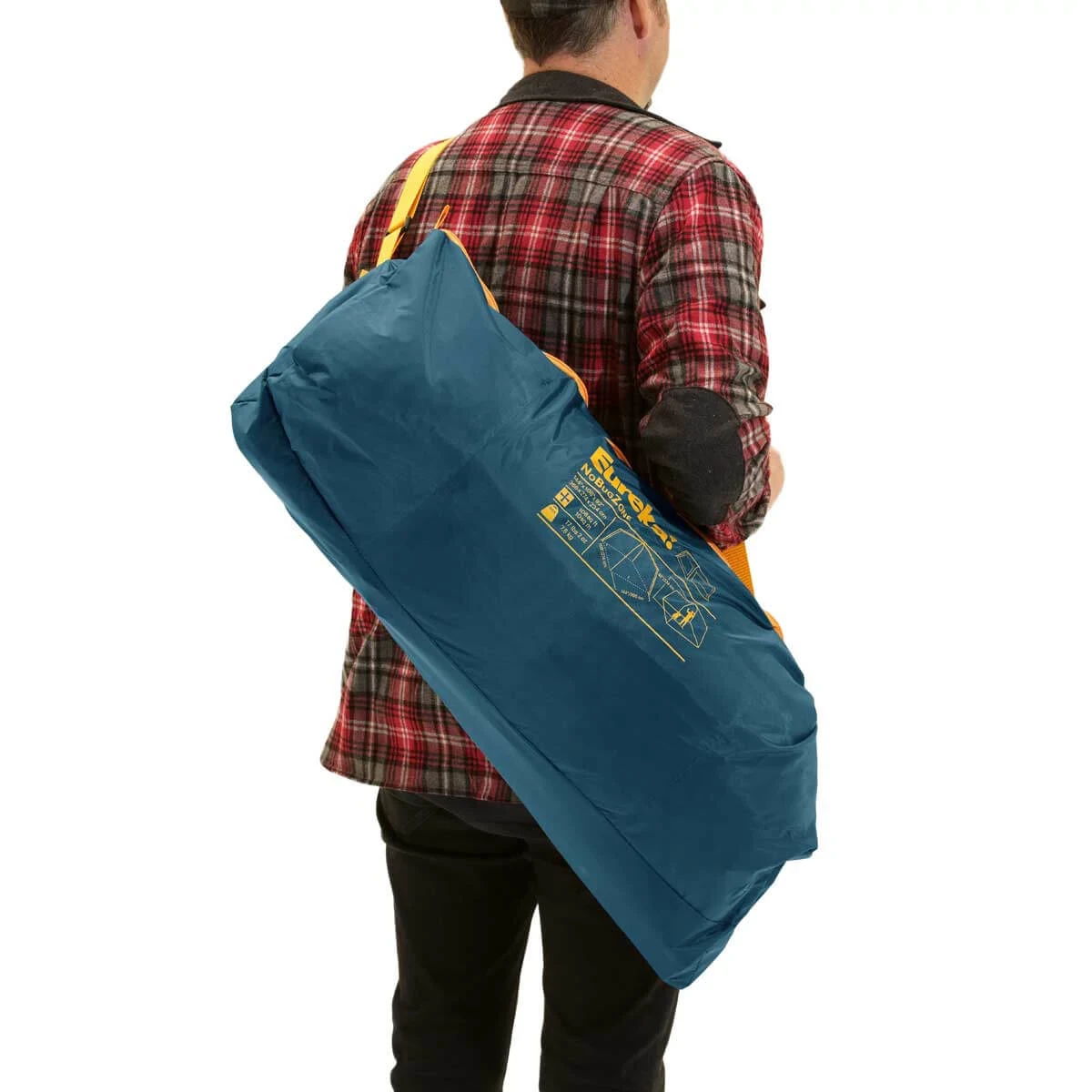 Person carrying packed NoBugZone Screen House