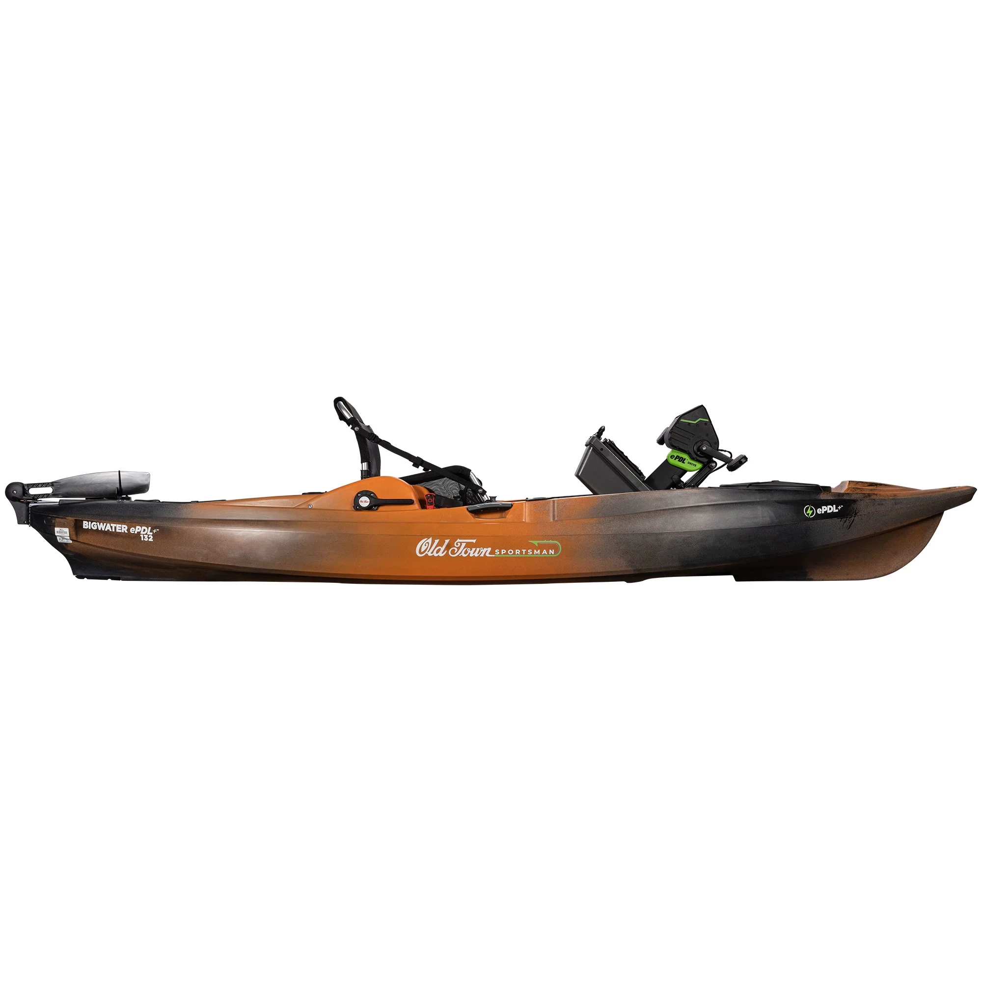 Side View with Prop Up on Sportsman BigWater ePDL+ 132 - Ember Camo
