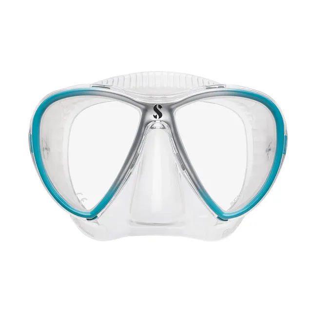 Synergy Twin Trufit Dive Mask, Clear/Turquoise