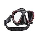 Synergy 2 Twin Trufit Dive Mask, w/Comfort Strap, Black/Red