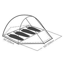 X-Loft 4 tent spec diagram