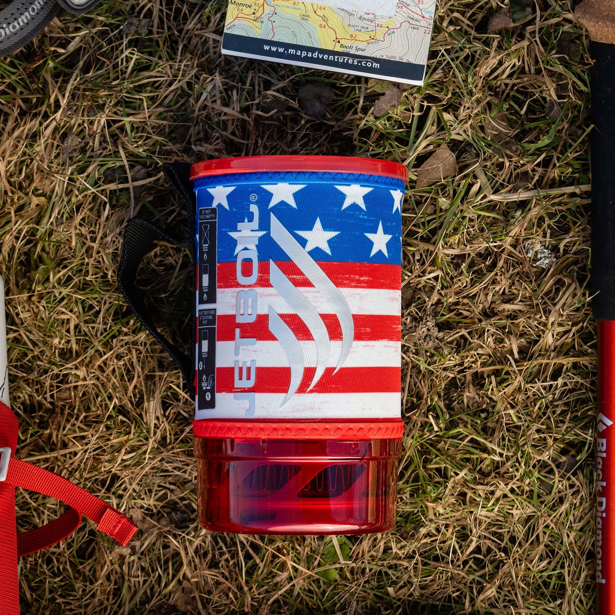 Flat image of the Jetboil Flash Cooking System - Patriotic