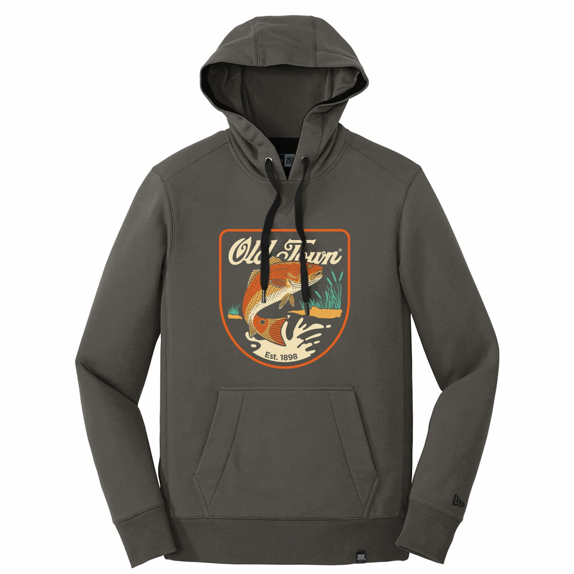 Men's French Terry Pullover Hoodie - Redfish in Graphite